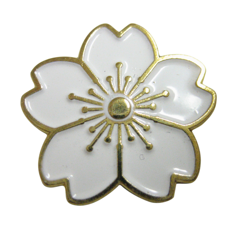 White Cherry Blossom Flower Magnet
